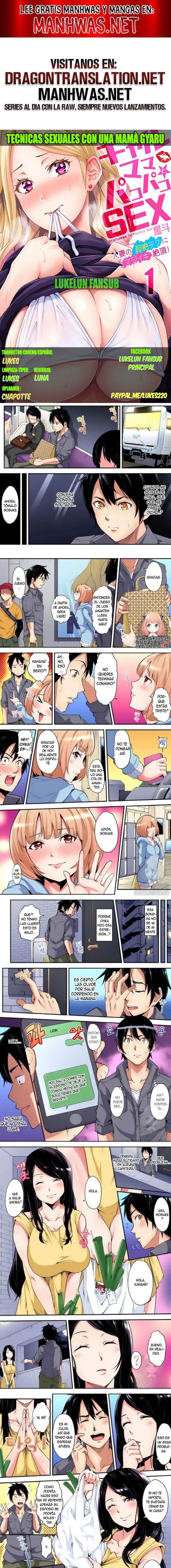 Técnicas educativas con una mamá gyaru Capítulo 9 - Page 1