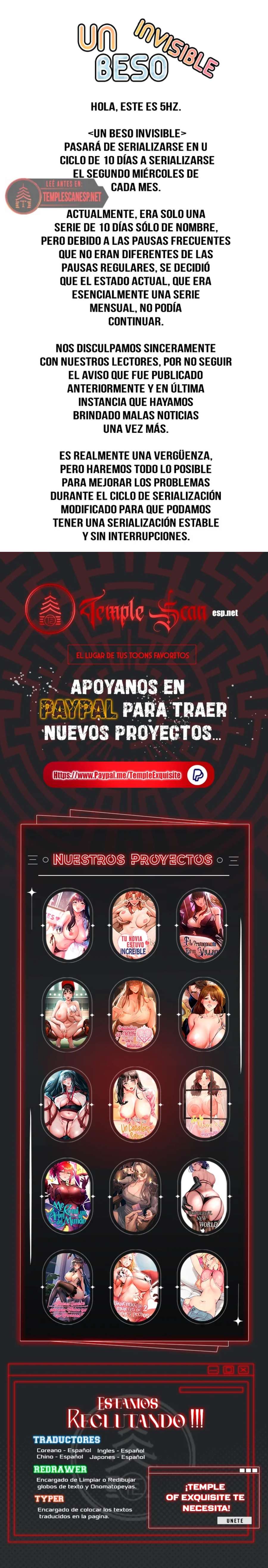 Un Beso Invisible Capítulo 9.1 - Page 1