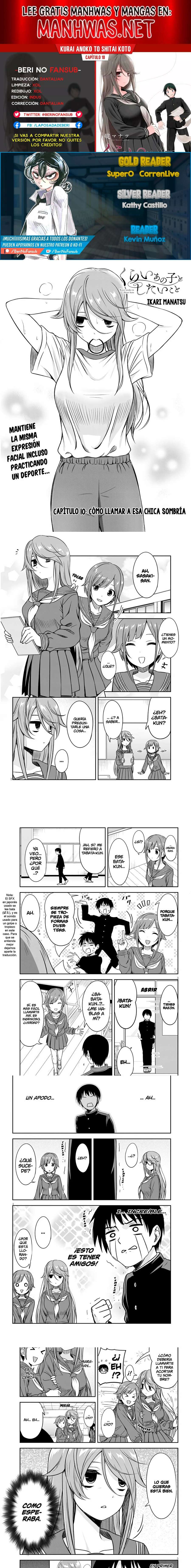 Kurai Anoko to Shitai koto Capítulo 10 - Page 1