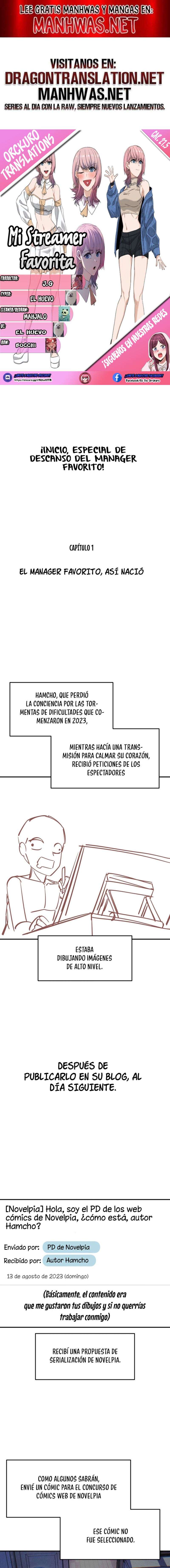 Mi Streamer Favorita Capítulo 27.5 - Page 1