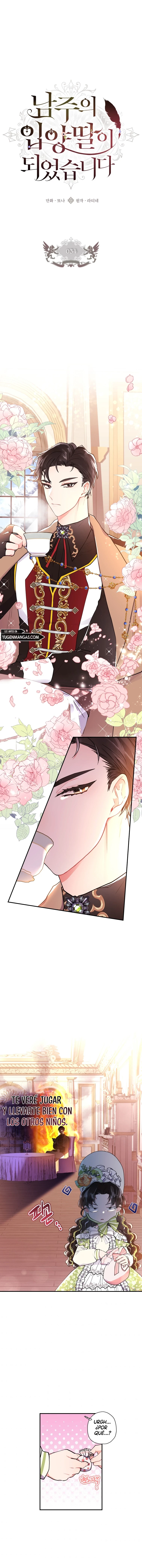 Me Convertí En La Hija Adoptiva Del Protagonista Masculino Capítulo 34 - Page 1